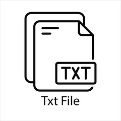 Txt File Vector icon