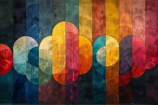 abstract background in colors and patterns for Day for Tall People, Dag van Lange Mensen (Netherlands)