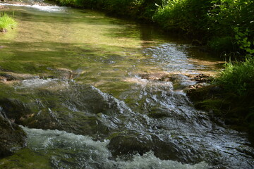 Fototapeta premium Photographs in the nature of Germany. The Urach Waterfalls are located in the town of Bad Urach.