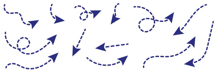 Curved arrow icons set. curved arrows. arrow symbol collection. vector