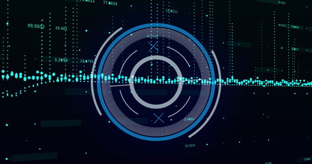 Image of scan scope over dark background