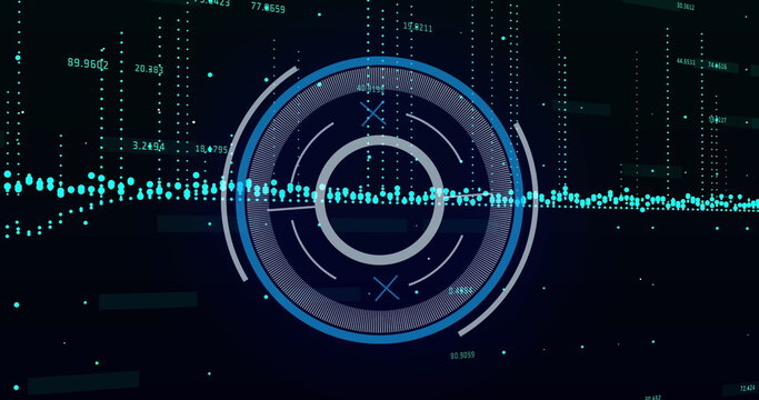 Image of scan scope over dark background