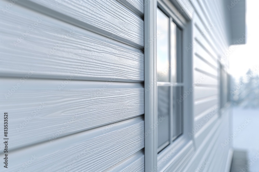 Poster close up view of a window on a house, suitable for real estate or architectural concepts
