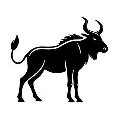 Minimalist Bongo Silhouette- Captured in Vibrant Vector Artistry- Illustration of Bongo- Vector Of Bongo.