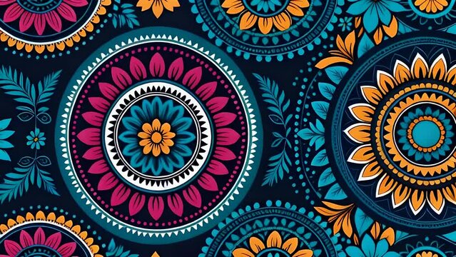 bohemian patterns vector illustration background. illustration animation. 
