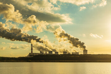 panoramic view of the coal-fired power plant