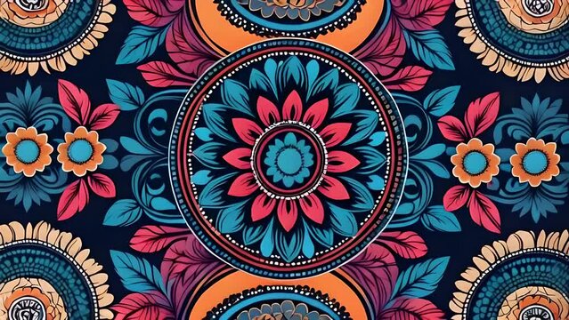 bohemian patterns vector illustration background. illustration animation. 