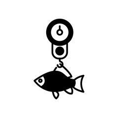 Fish scale icon. black fill icon © van