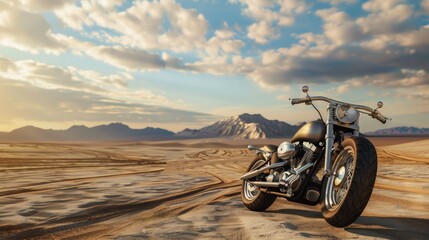 Motorcycle concept in the desert