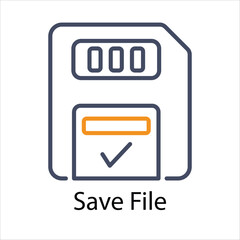 Save File Vector icon