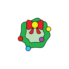 door wreath vector type icon