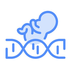 Baby Icon With Lineal Color Style 