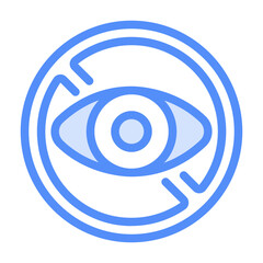 No eye Contact Icon With Lineal Color Style 