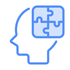 Autism Icon With Lineal Color Style 