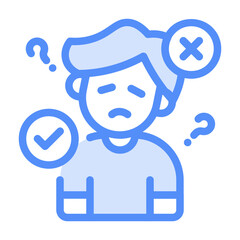 Obraz premium Decision Icon With Lineal Color Style 