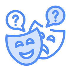 Not Understand Icon With Lineal Color Style 