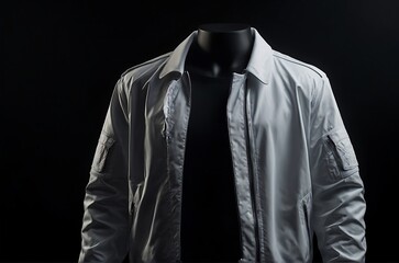 men's classic jacket. isolated on black background.