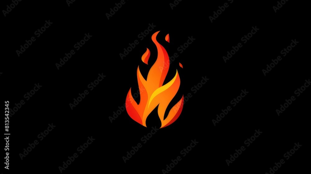 Poster A striking image of a fiery flame against a dark backdrop. Perfect for adding a dramatic touch to any project