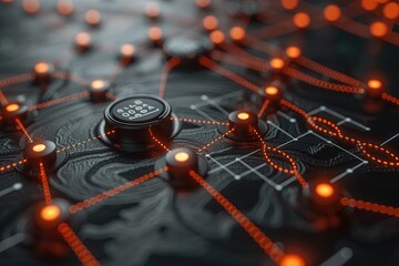 abstract concept for digital contents A social networking of syntax parsing tokens streaming