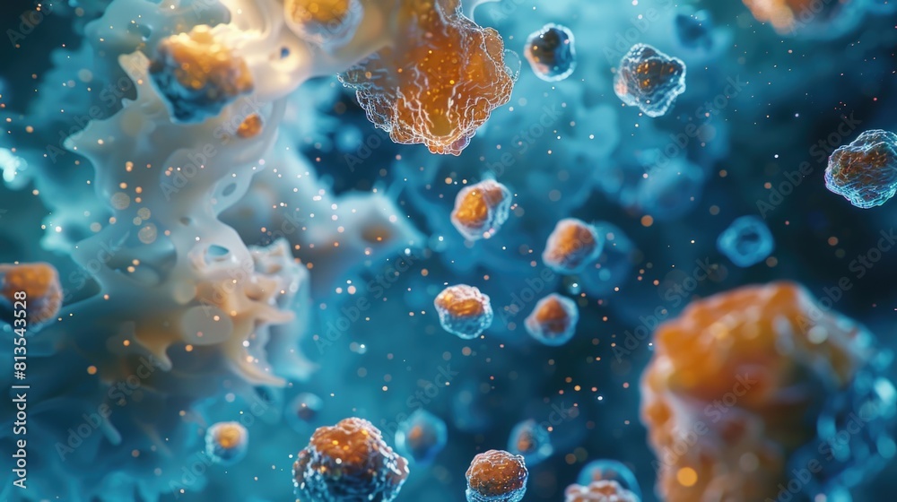 Aufkleber close-up view of cells, suitable for science projects