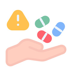 Pregnancy Icon With Flat Color Style 