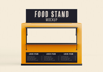Front View Food Stand Mockup