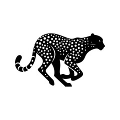 Safari Speed: Cheetah Silhouette Vector - Perfect for Wildlife Designs and Nature Enthusiasts Worldwide- Cheetah Illustration- Minimalist Vector of Cheetah.