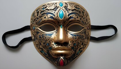 A mystical mask with intricate mandala patterns an