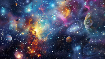 Milky way galaxy with stars and space, New large panoramic looking into deep space, Dark night sky full of stars, The nebula in outer space, Secrets of deep space