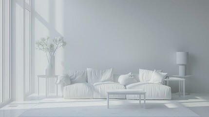 Modern minimalist style residential interior