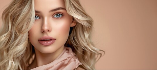 Fototapeta premium Image of a model using skin care products