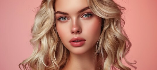 Fototapeta premium Image of a model using skin care products
