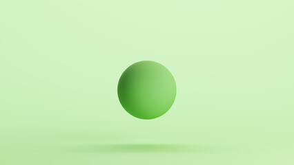 Green sphere geometric shape face solid structure soft tones mint background 3d illustration render digital rendering
