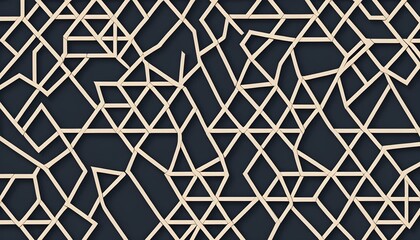 Lattice patterns with interlocking lines and geome