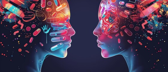 Two AI robots talking to each other, discussing the meaning of life.