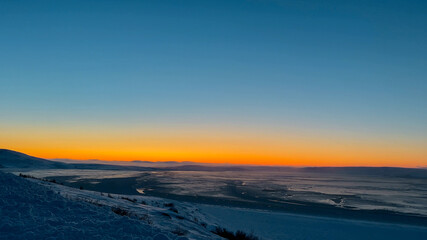Winter sunset in Arctica