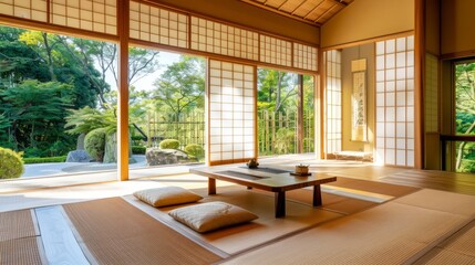 Fototapeta premium Modern minimalist Japanese architecture