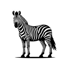 Zebra Silhouette Vector - Perfect for Wildlife Designs and Nature Enthusiasts Alike- Minimalist Zebra Illustration.