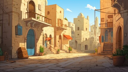 narrow street in the town