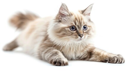 A beautiful Siberian cat is looking for a new home