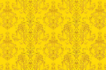 yellow background seamless pattern