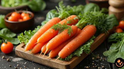 Vitamin A incorporate foods rich in vitamin A such as carrots, sweet potatoes, spinach AI generated