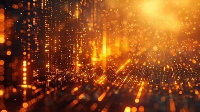 abstract technology background gold