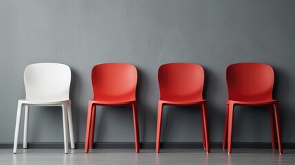 red chairs in a row