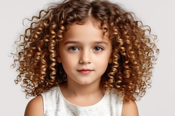 Professional Photoshoot with Kid Girl, Curly Hair Girl, Child Model Photoshoot With Curly Hairs