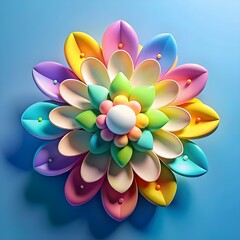 Fototapeta premium cute colorful flower with copy space for text mass