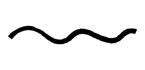 Dry brush mark, pencil squiggle and scribble. Hand drawn vector crayon various line, spiral and doodle. Black rough highlighter, chalk stroke, pencil divider. 