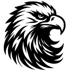 Silhouette of an eagle's head