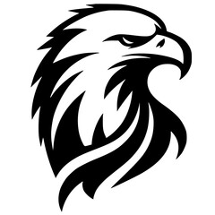 Silhouette of an eagle's head