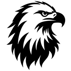 Silhouette of an eagle's head